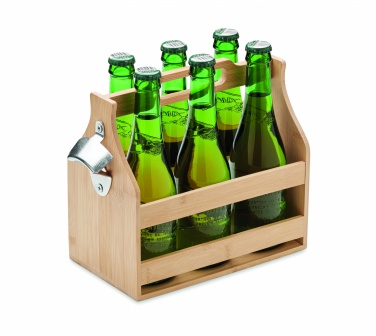 Logo trade corporate gift photo of: 6 beer crate in bamboo