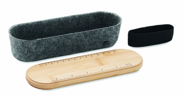 Logo trade promotional items image of: RPET felt pencil case with lid