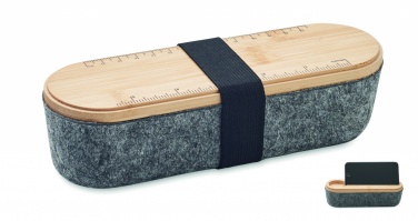 Logotrade promotional giveaway image of: RPET felt pencil case with lid