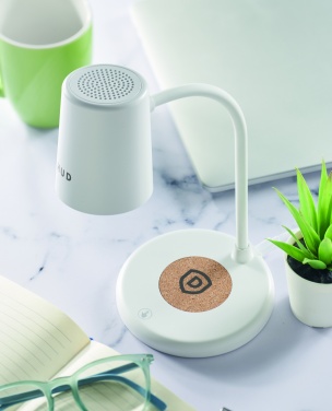 Logo trade promotional merchandise photo of: Wireless charger, lamp speaker