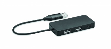 Logo trade promotional giveaway photo of: 3 port USB hub with 20cm cable