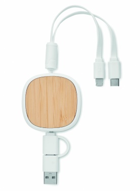 Logo trade corporate gifts image of: Retractable charging USB cable