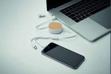 Logo trade business gifts image of: Retractable charging USB cable