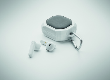 Logo trade corporate gifts picture of: TWS earbuds with solar charger