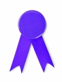 Ribbon style badge pin, Violet