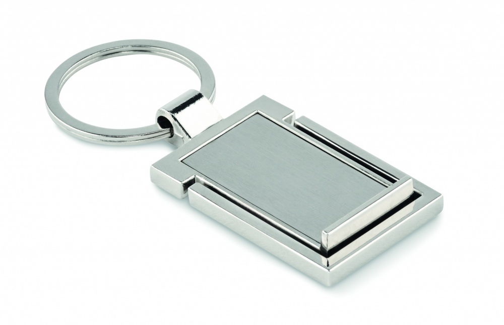 Logo trade promotional gifts picture of: Metal key ring phone stand