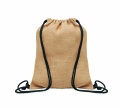 Jute drawstring bag, Black