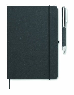 Logotrade business gift image of: Recycled leather notebook set