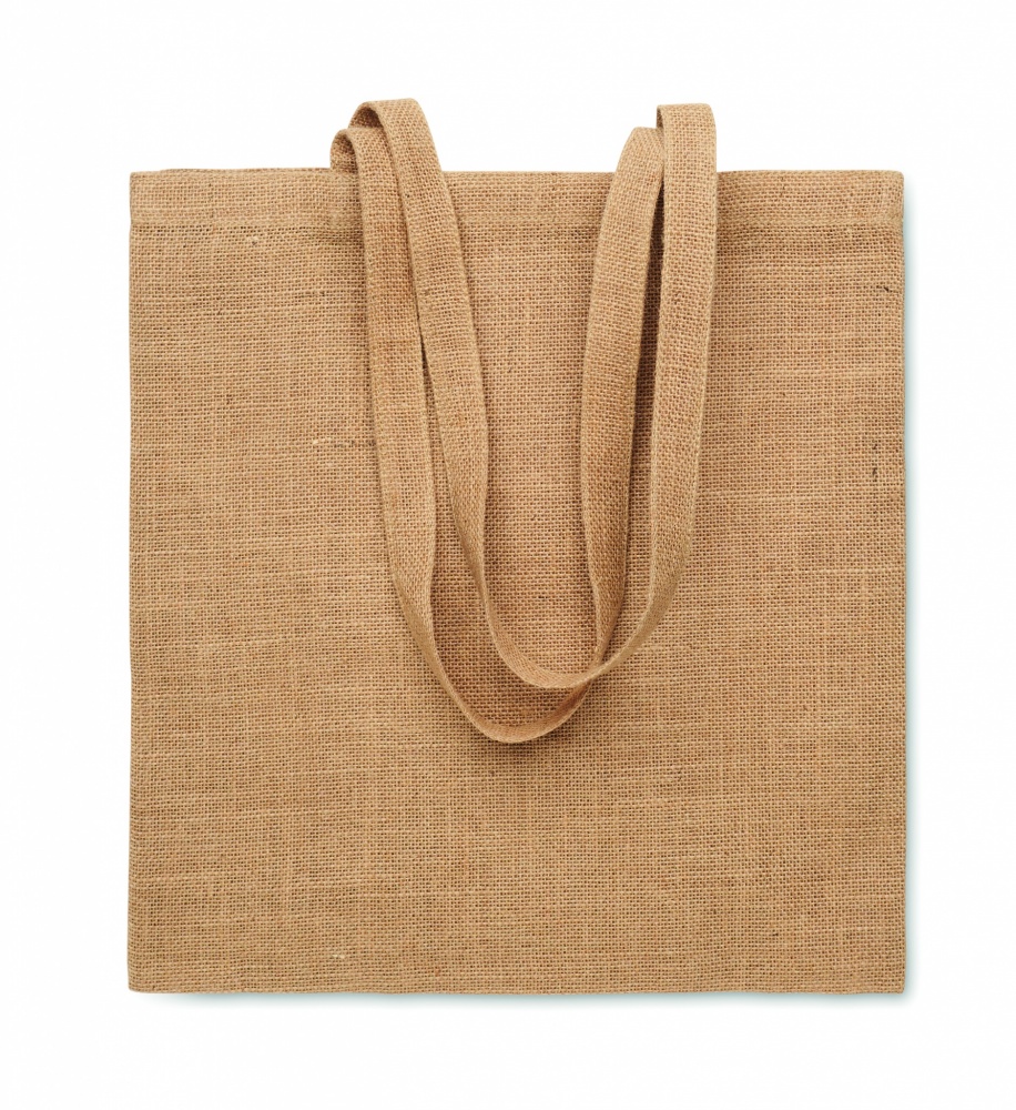 Logo trade promotional product photo of: Jute long handled shopping bag