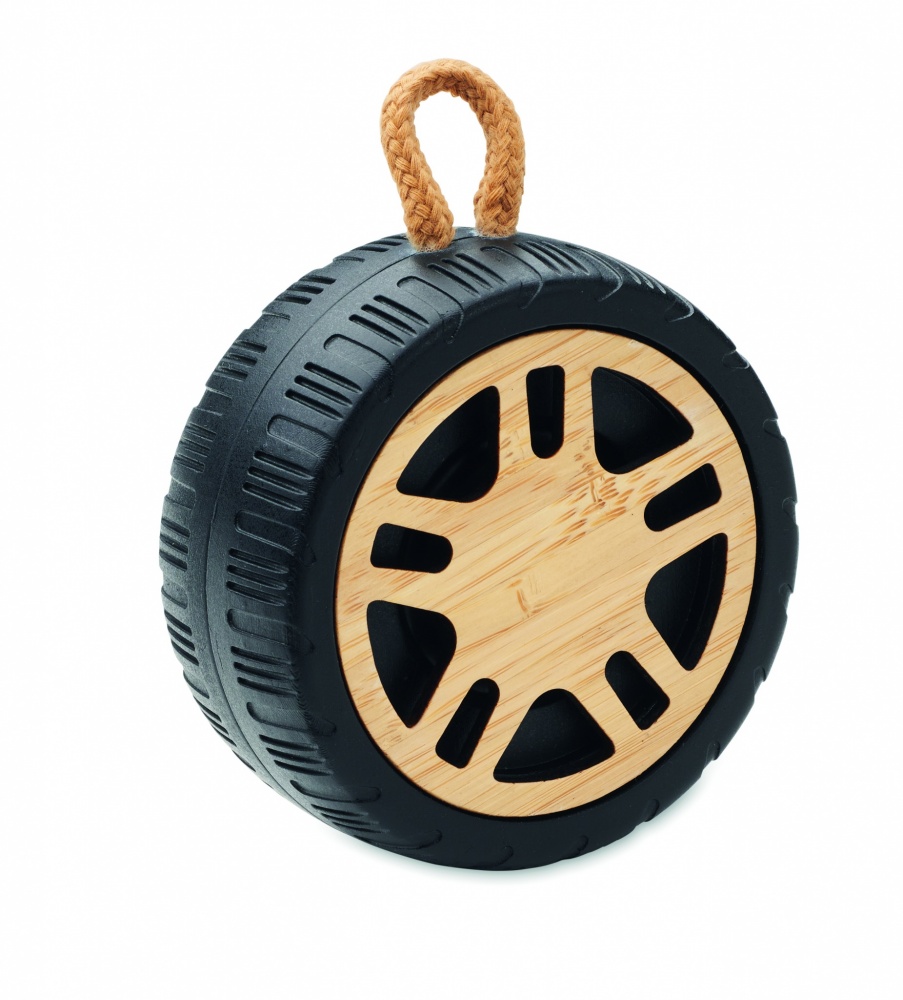 Logo trade corporate gifts image of: Wireless speaker tire shaped