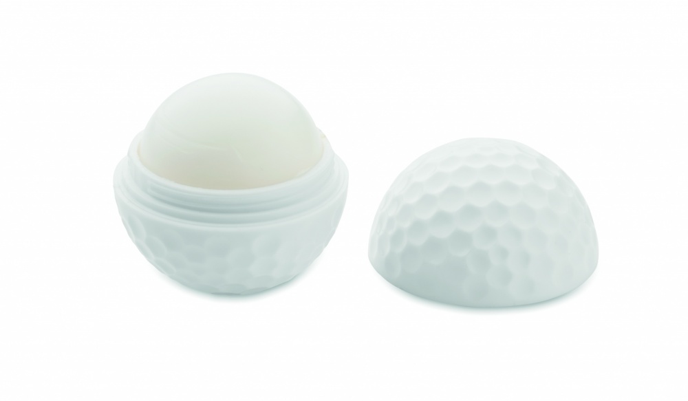 Logo trade corporate gifts image of: Lip balm in golf ball shape