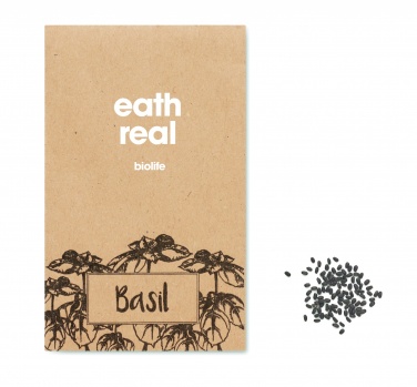 Logo trade promotional giveaway photo of: Basil seeds in craft envelope