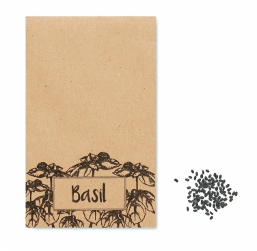 Logotrade business gift image of: Basil seeds in craft envelope