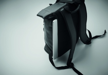 Logotrade promotional item picture of: Laptop PU Rolltop backpack