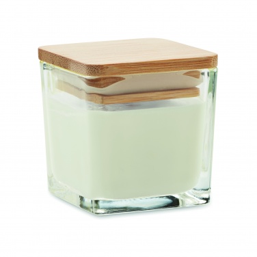 Logo trade promotional giveaways picture of: Squared fragranced candle 50gr