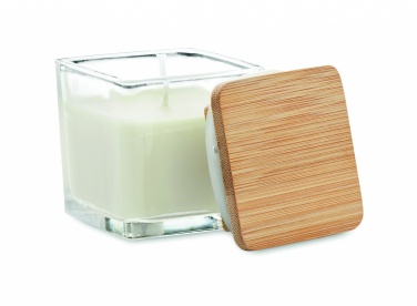 Logo trade promotional giveaway photo of: Squared fragranced candle 50gr