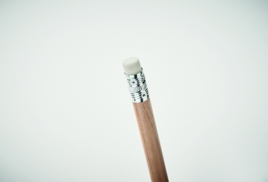 Logo trade promotional items picture of: Natural pencil with eraser