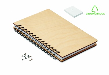 Logo trade promotional gifts picture of: A5 Birch tree GROWBOOK™