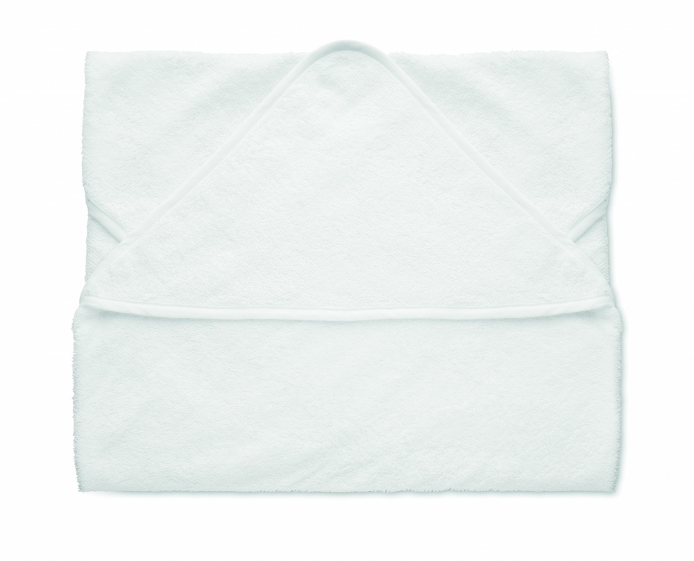 Logo trade promotional giveaways image of: Cotton hooded baby towel