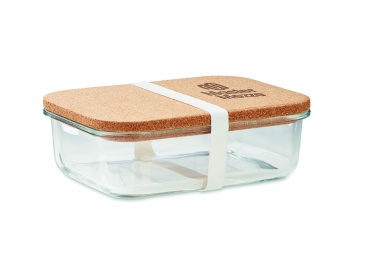 Logo trade corporate gifts picture of: Glass lunch box with cork lid