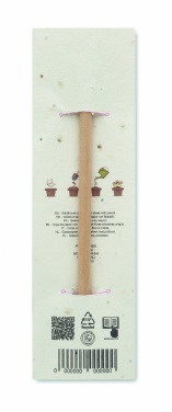 Logotrade corporate gift picture of: Natural pencil in seeded pouch