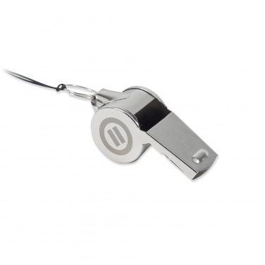 Logo trade corporate gifts image of: Metal whistle