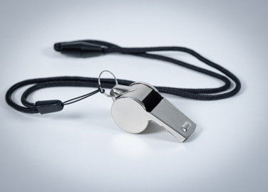 Logo trade promotional giveaway photo of: Metal whistle