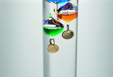 Logo trade promotional merchandise image of: Galileo thermometer glass 28cm