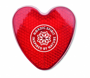 Logo trade promotional giveaways picture of: Heart shaped reflector light