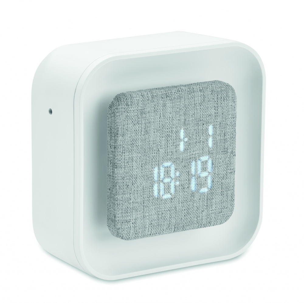 Logo trade promotional items picture of: Recycled ABS/RPET alarm clock