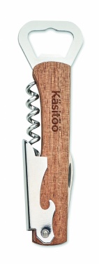 Logo trade promotional giveaways image of: 3 in 1 bamboo bottle opener