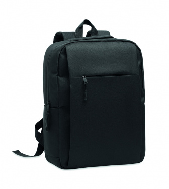 Logo trade promotional merchandise picture of: Slim 15 inch laptop backpack made of 600D RPET polyester with a 210D lining and customizable printing