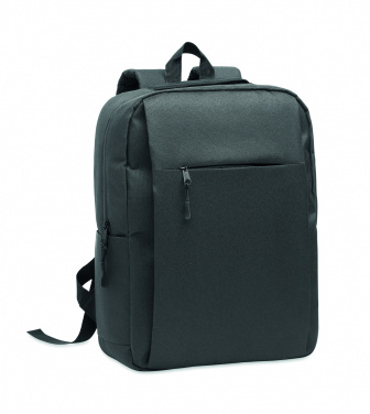 Logo trade corporate gift photo of: Slim 15 inch laptop backpack made of 600D RPET polyester with a 210D lining and customizable printing