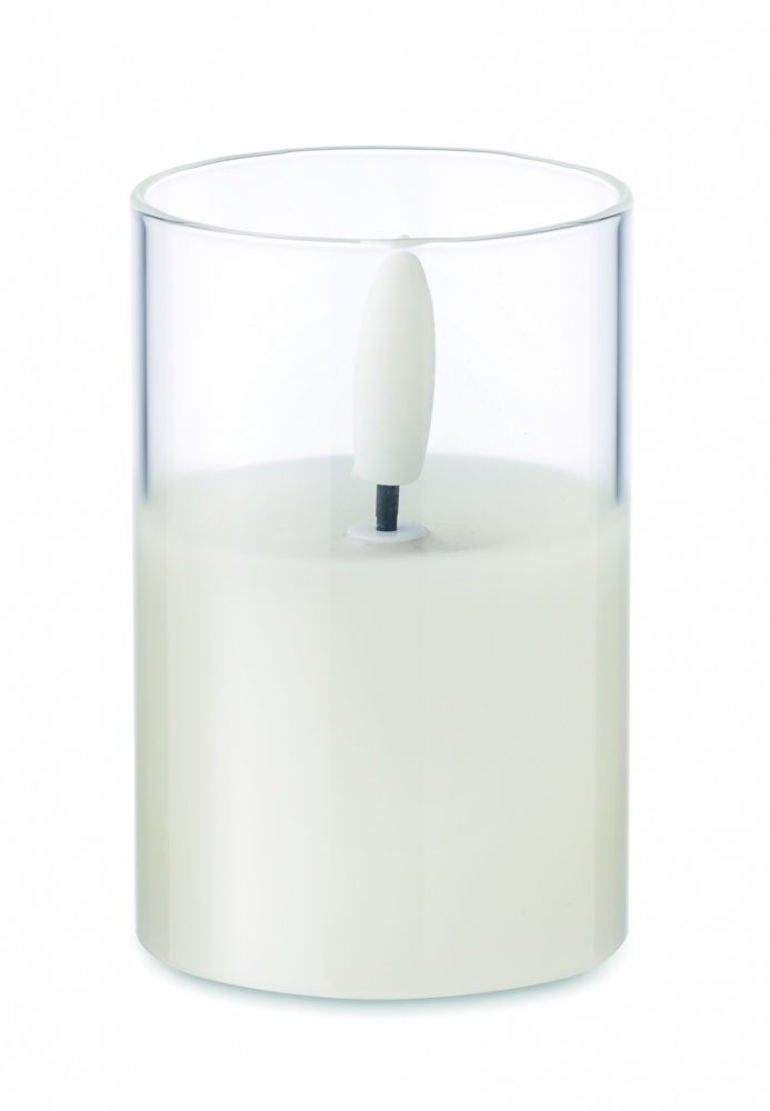 Logotrade advertising products photo of: LED wax candle in glass holder