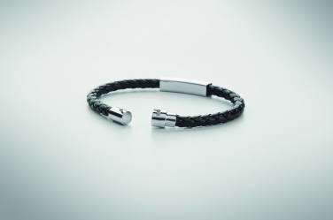 Logo trade advertising products picture of: Braided faux leather bracelet