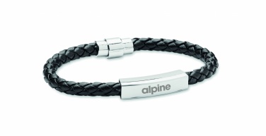 Logo trade advertising products image of: Braided faux leather bracelet