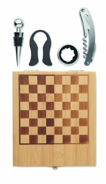 Logo trade business gifts image of: Chess board wine set