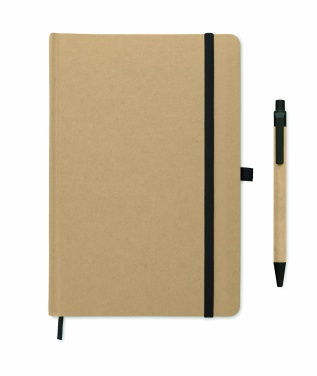 Logo trade promotional merchandise photo of: A5 notebook in recycled carton