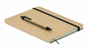 Logo trade corporate gifts image of: A5 notebook in recycled carton