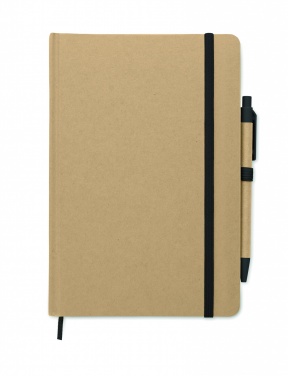 Logo trade business gifts image of: A5 notebook in recycled carton