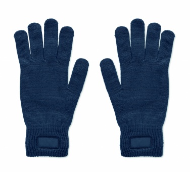 Logo trade corporate gifts picture of: Knitted gloves in RPET