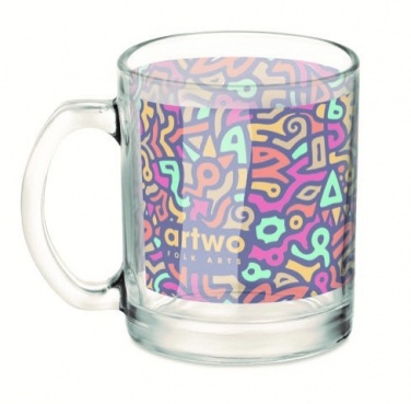 Logo trade corporate gifts image of: Glass sublimation mug 300ml