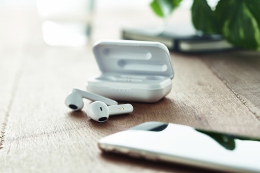 Logo trade promotional gift photo of: TWS earbuds with charging base