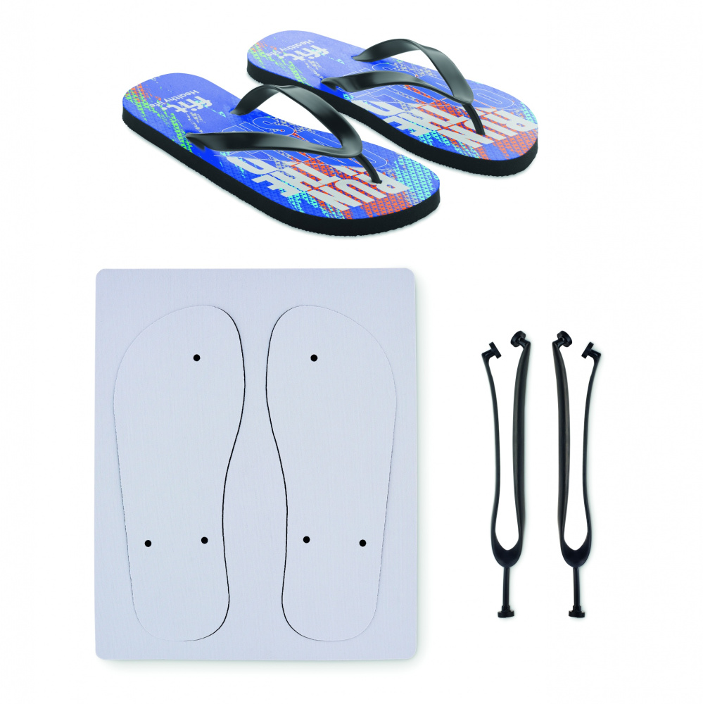 Logo trade promotional items image of: Sublimation beach slippers