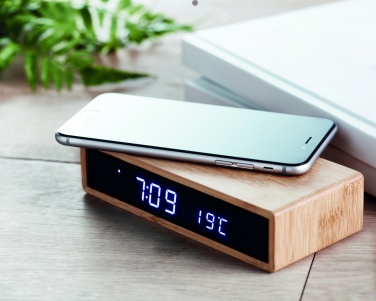 Logotrade business gift image of: Wireless charger in bamboo 5W