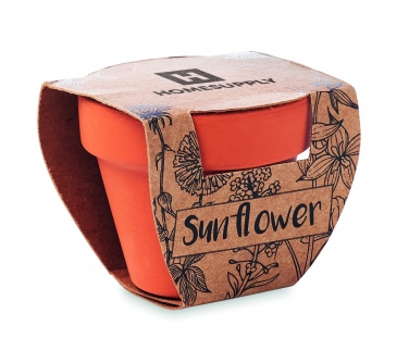 Logo trade promotional item photo of: Terracotta pot 'sunflower'