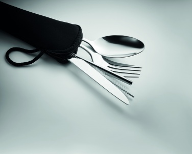 Logo trade promotional merchandise image of: Cutlery set stainless steel