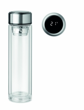 Logo trade promotional gifts image of: Bottle with touch thermometer