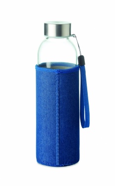 Logo trade promotional merchandise picture of: Glass bottle in pouch 500 ml