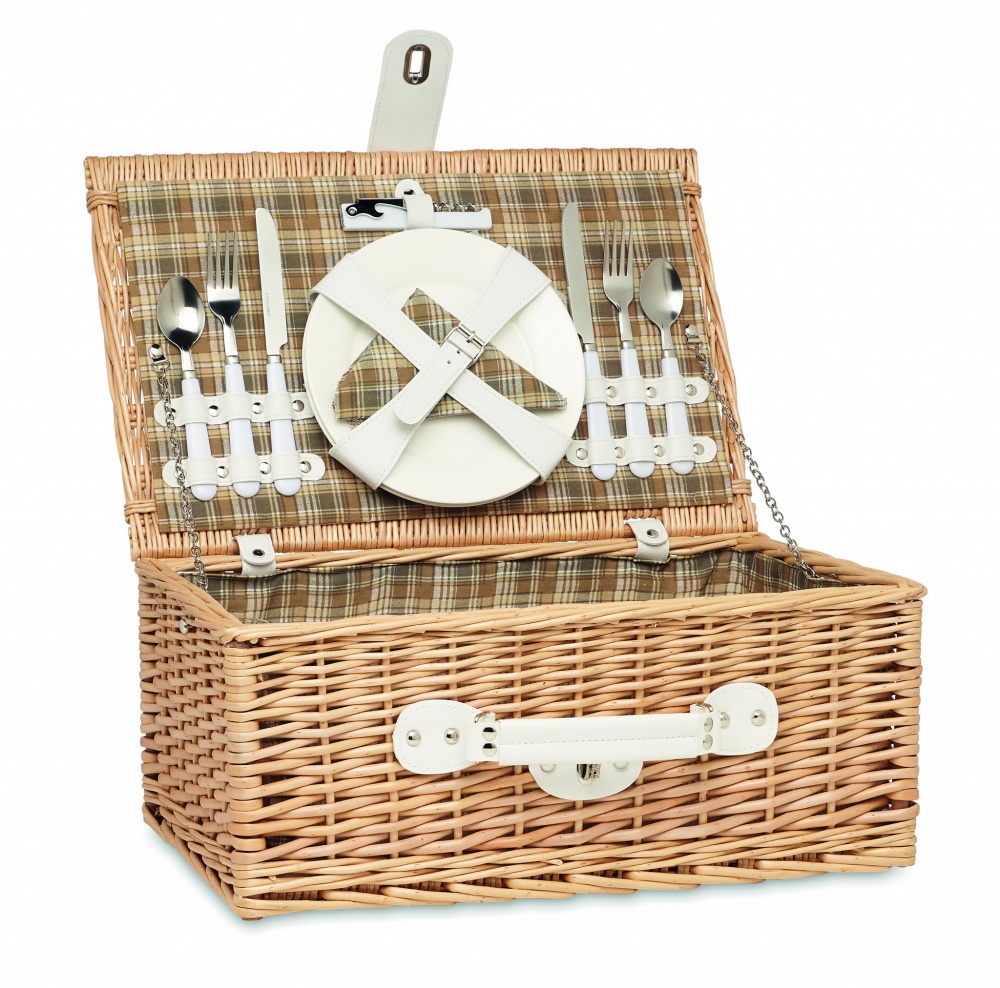 Logotrade business gift image of: Wicker picnic basket 2 people